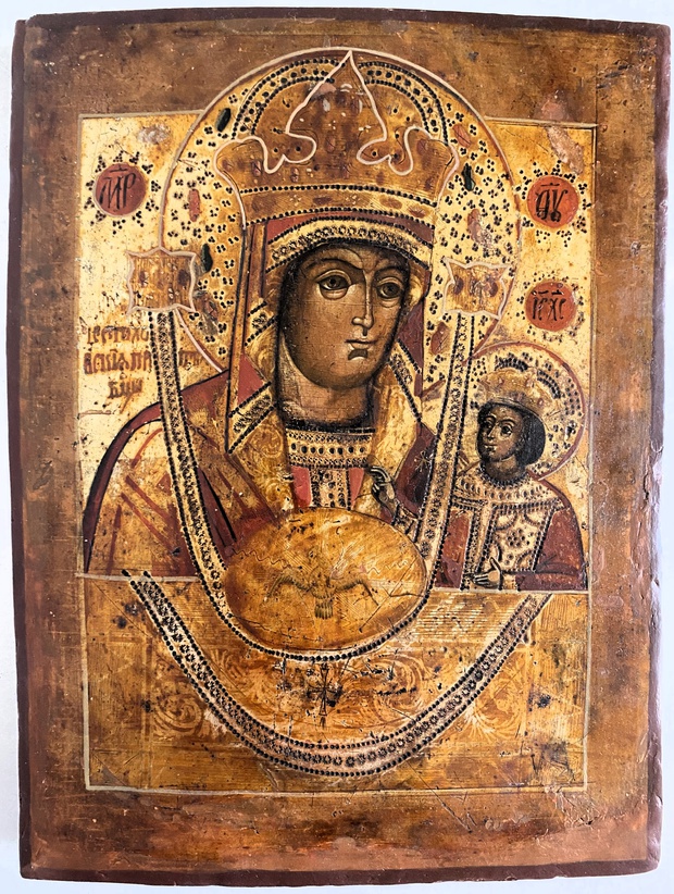 Икона Ченстохонская Пресвятая Богородица 19 век