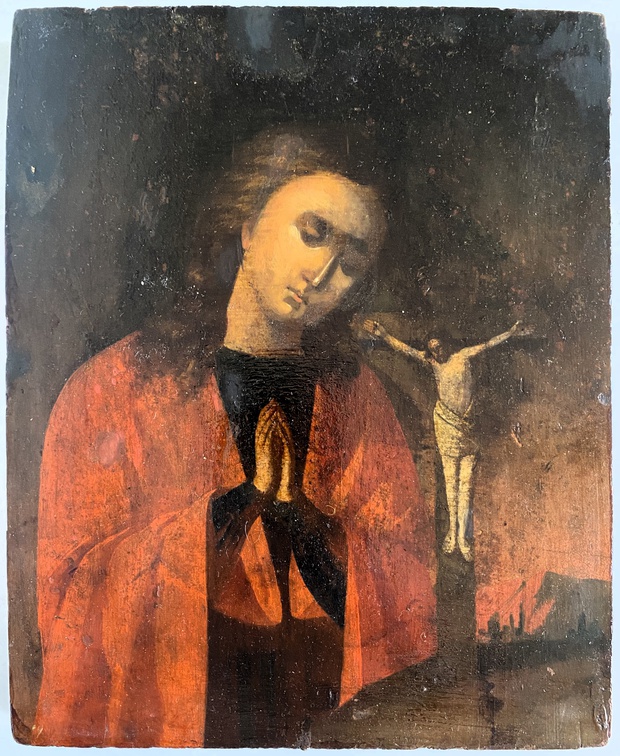 Антикварная икона Ахтырская Пресвятая Богородица 19 век