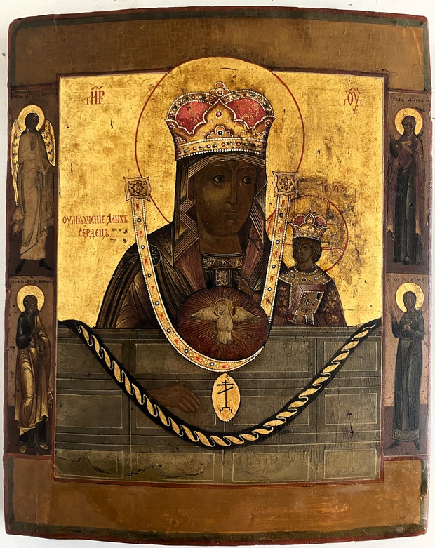 Икона Пресвятая Богородица Умягчение Злых Сердец 19 век