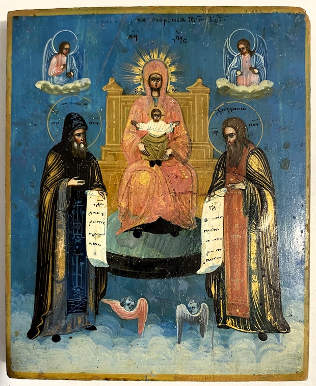 Старинная икона Киево - Печерская Богородица 19 век
