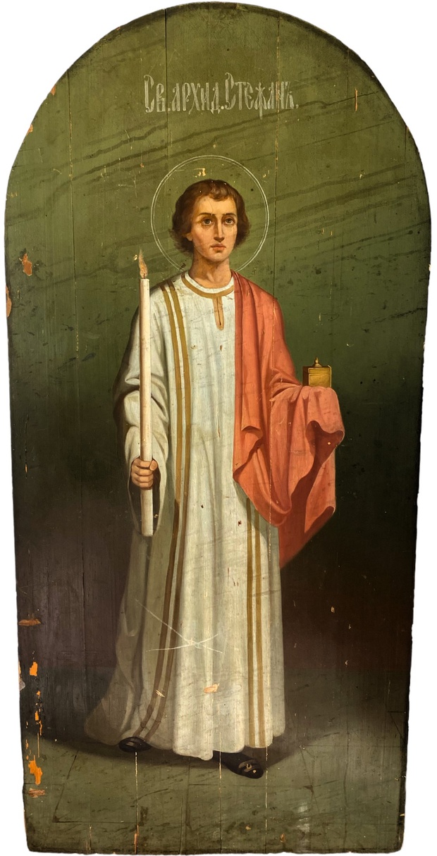 Икона Храмовая святой Стефан 19 век