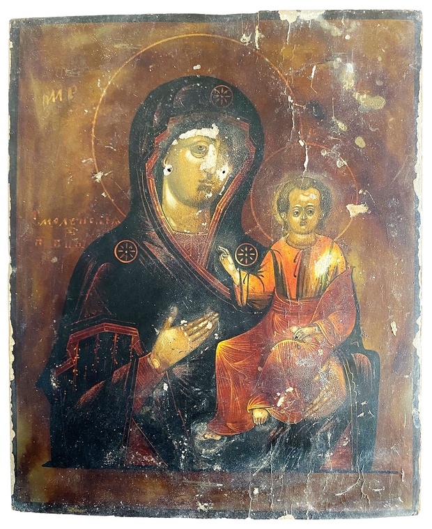Икона Смоленская Богородица в работу 19 век