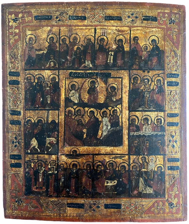 Икона Воскресение Праздники конец 19 века