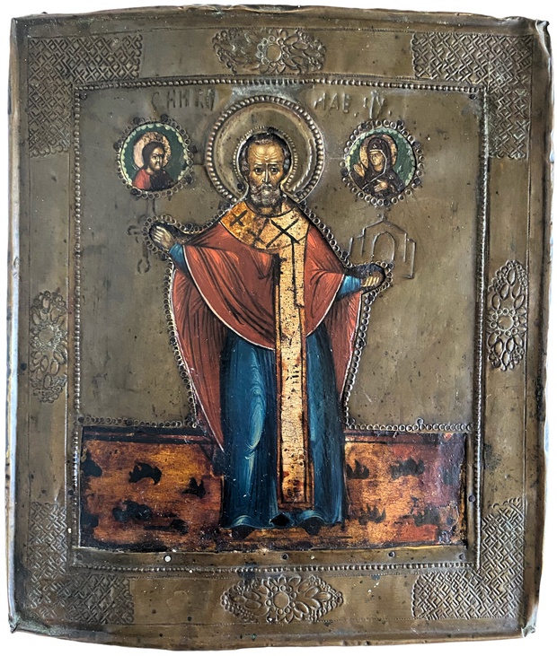 Икона святой Николай чудотворец Можайский образ святого 18 век