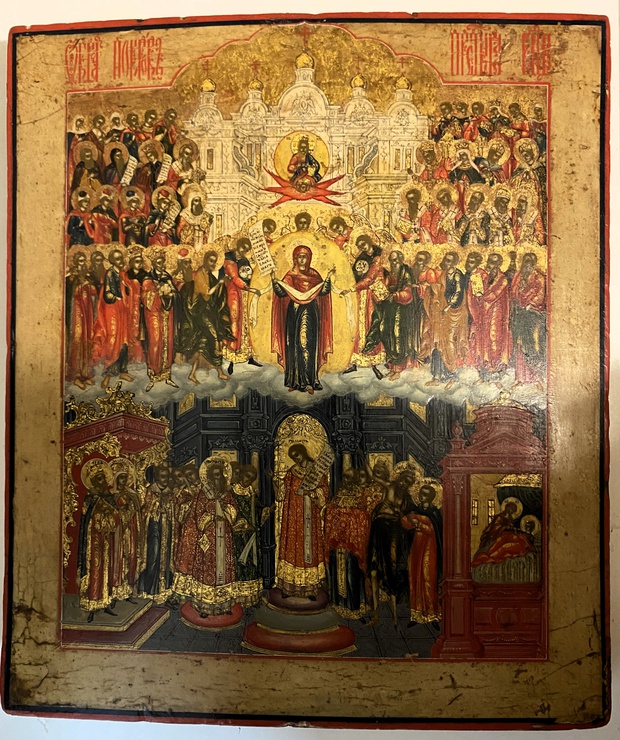 Икона Покров Пресвятой Богородицы 18 век
