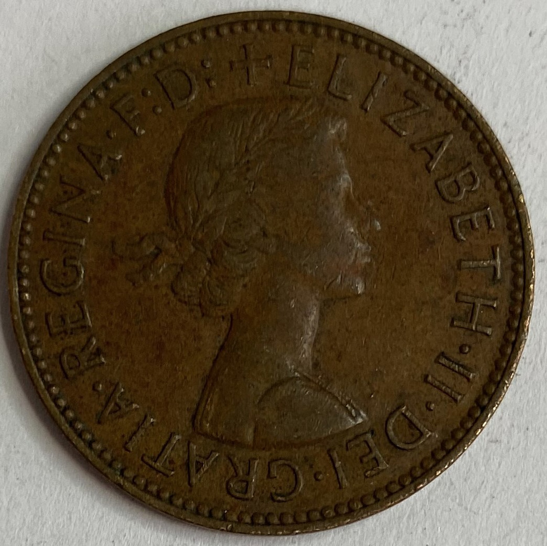 Иностранная монета 1/2 пенни 1964 год Великобритания