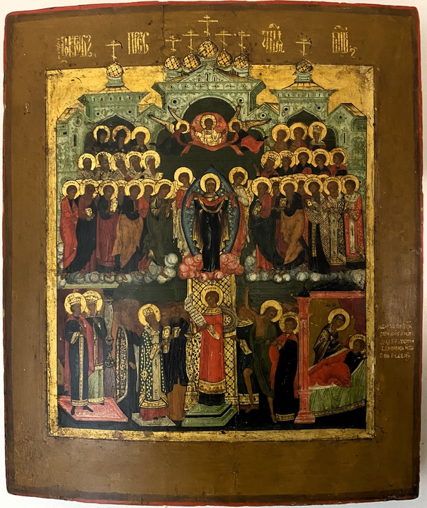 Икона Покров Пресвятой Богородицы Мстера 19 век