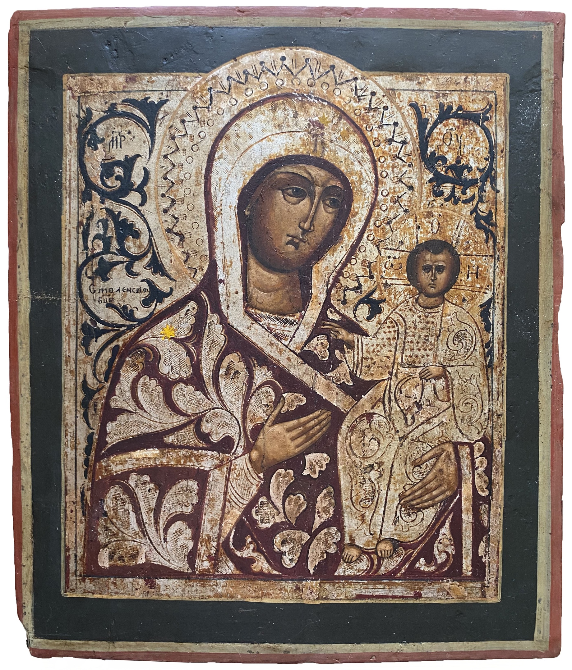 Икона Холуй Смоленская Богородица 19 век