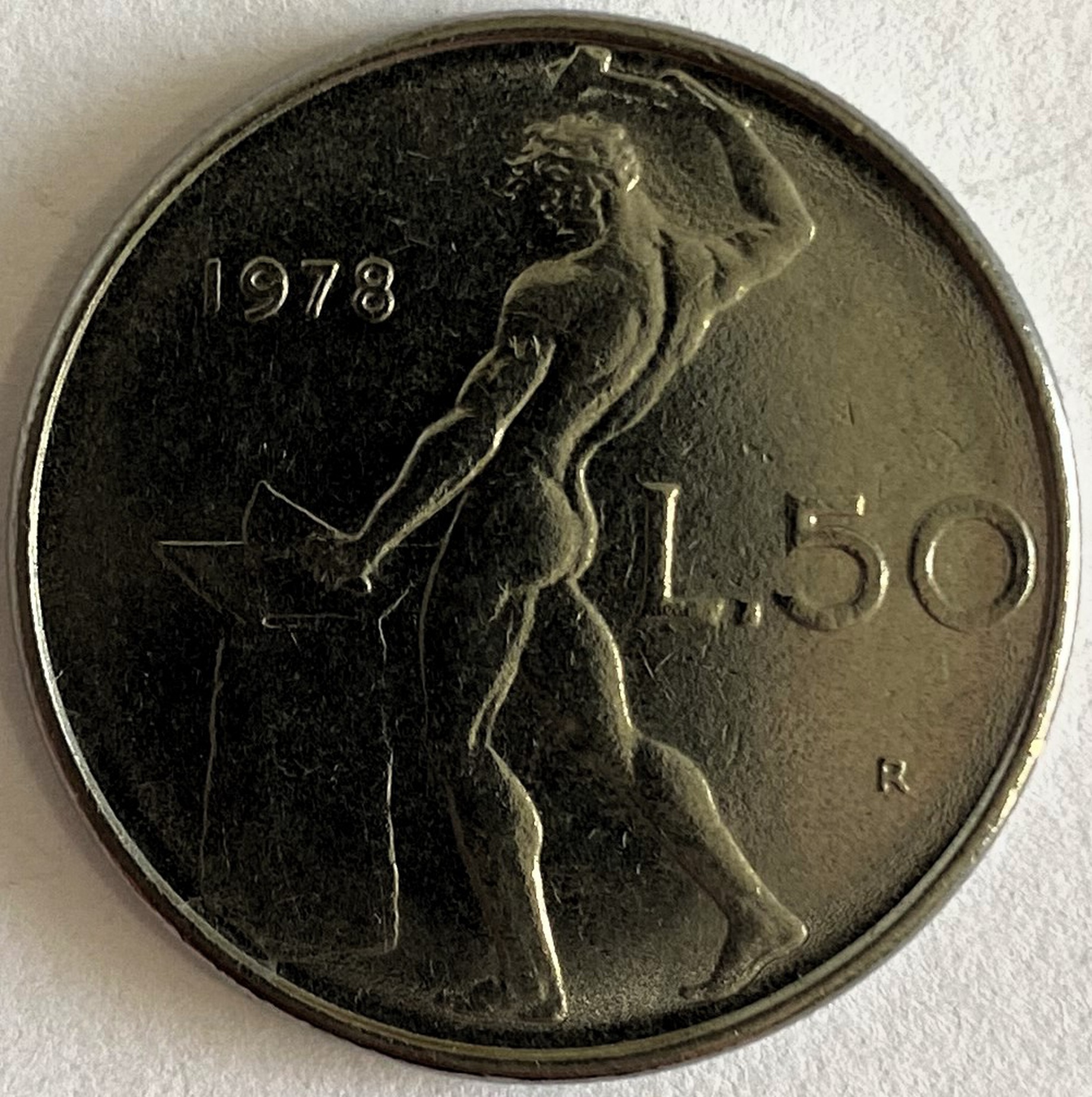 Иностранная монета Италия 50 Лир 1978 год лира