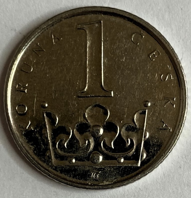 Иностранная монета 1 Крона Чехия 2011 год