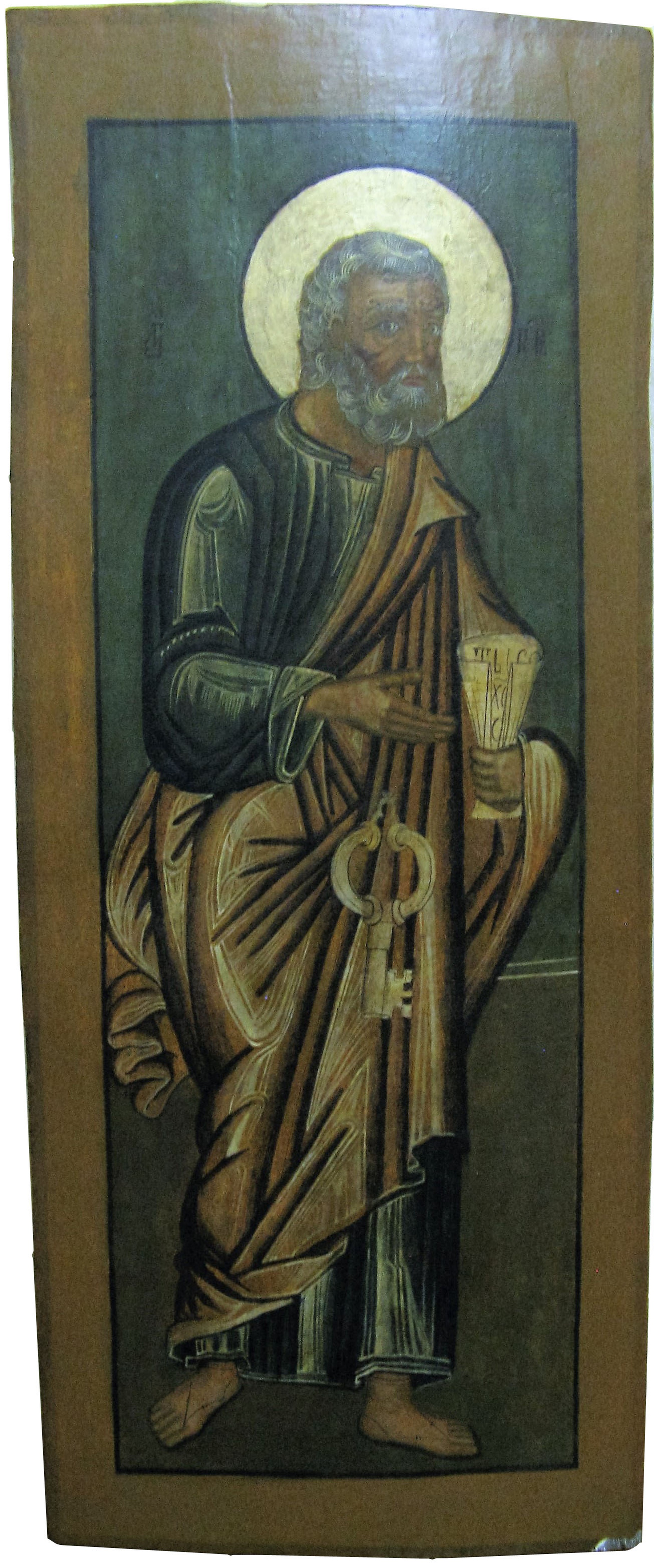 Антикварная Храмовая икона Святой Апостол Петр 17 век