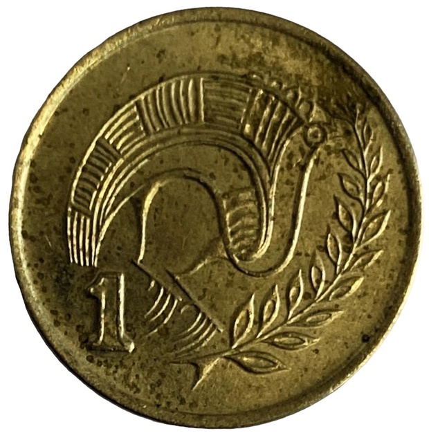 Иностранная монета Кипр 1 цент 1990 год