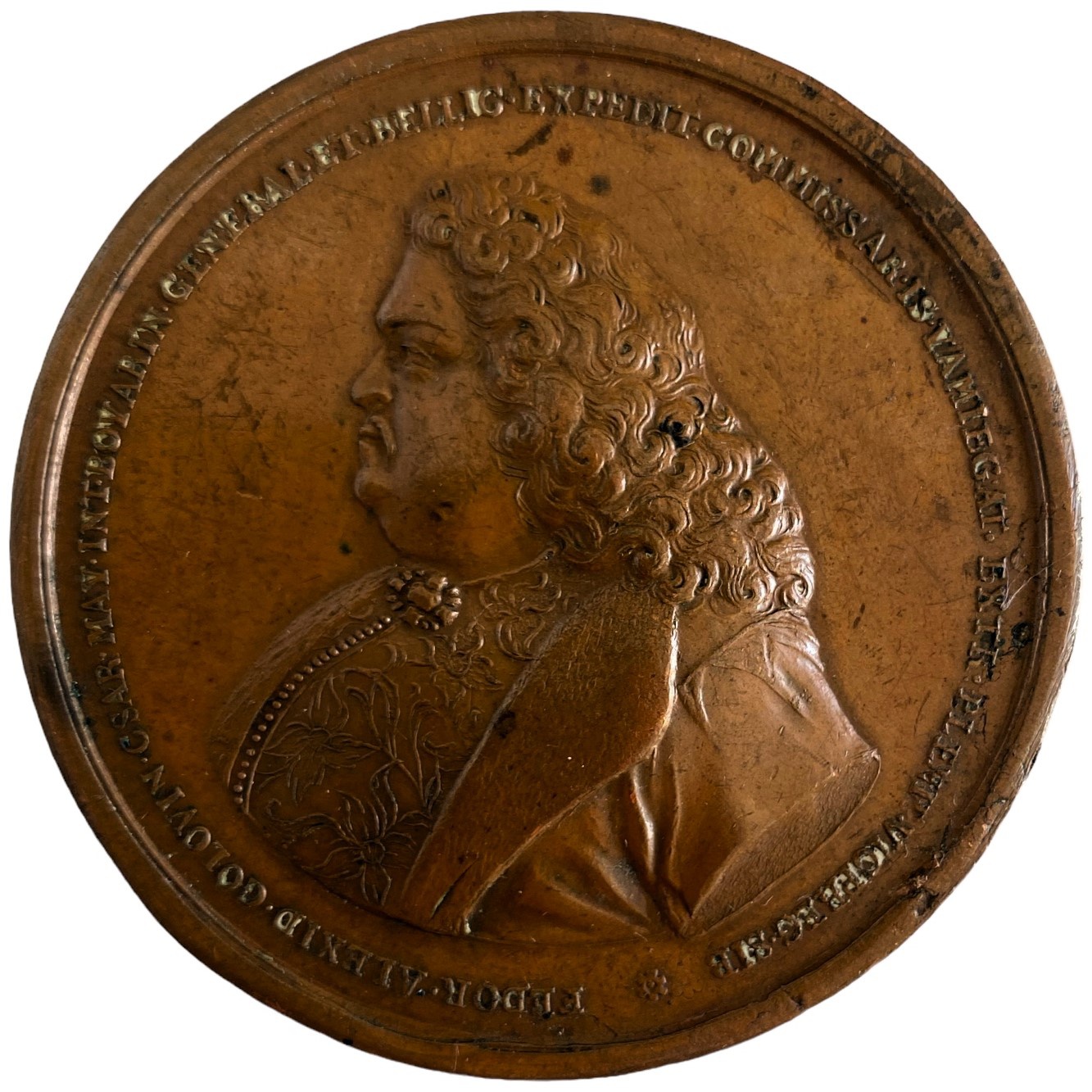 Медаль царская настольная Граф Федор Алексеевич Головин 1698 год