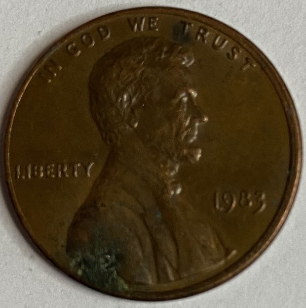 Иностранная монета США 1 цент 1983 год Америка