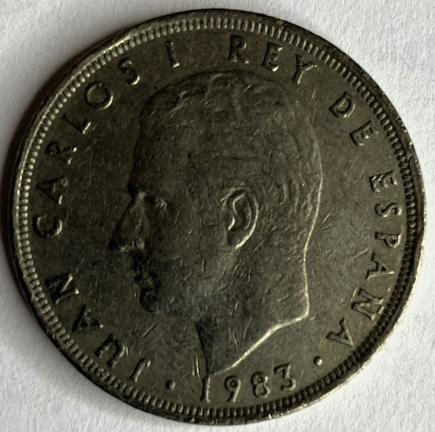 Иностранная монета 25 Песет 1983 год Испания