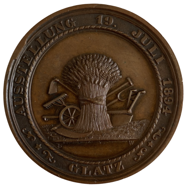 Медаль настольная Германия сельскохозяйственная выставка в Германии 1894 год