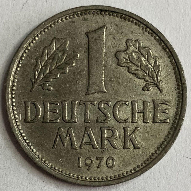 Иностранная монета ФРГ 1 марка 1970 год Германия