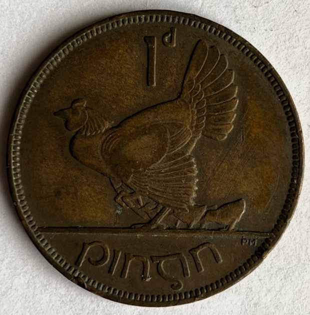 Иностранная монета 1 пенни Ирландия 1928 год
