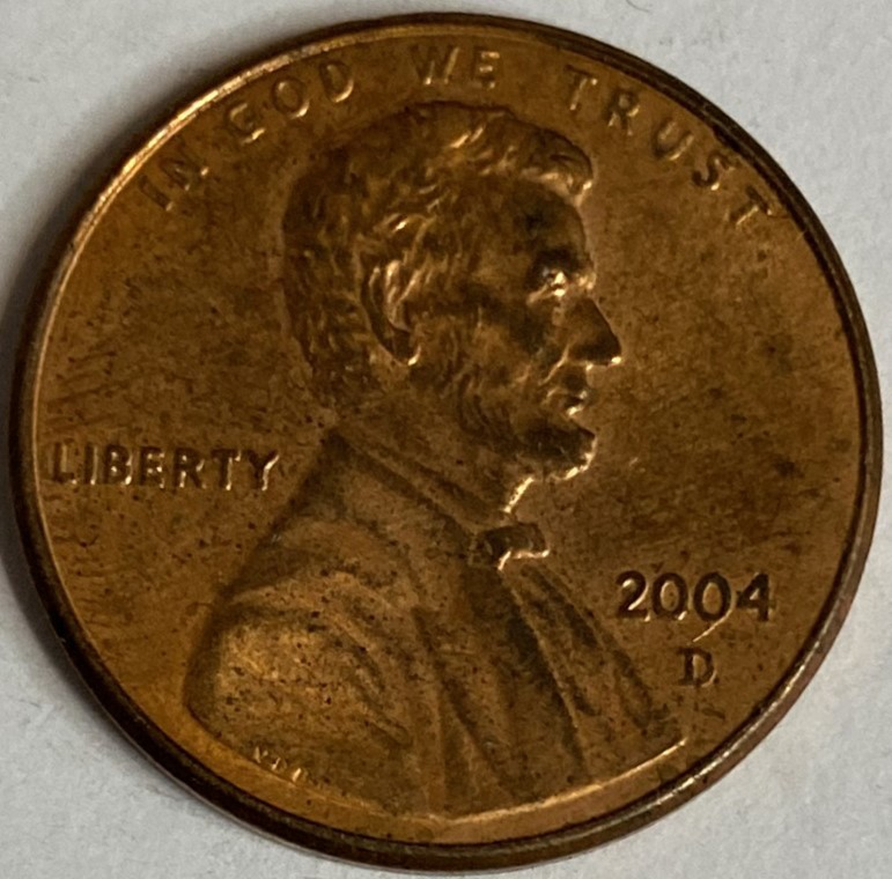 Иностранная монета США 1 цент 2004 год Америка