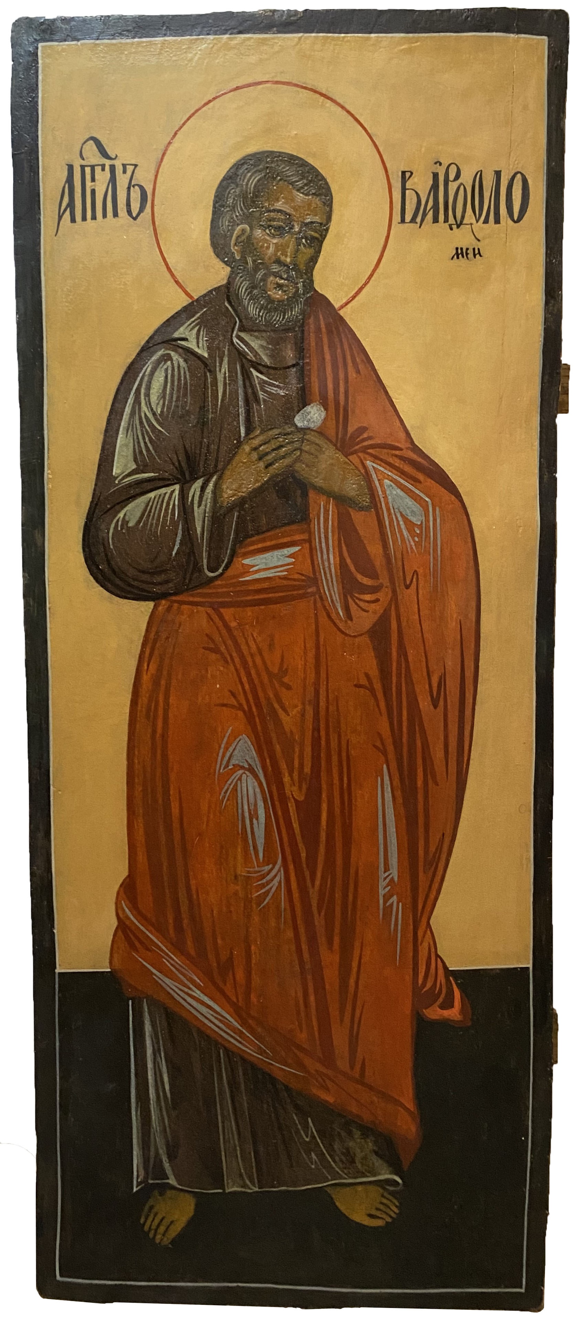 Старинная икона Храмовая святой апостол Варфоломей 18 век