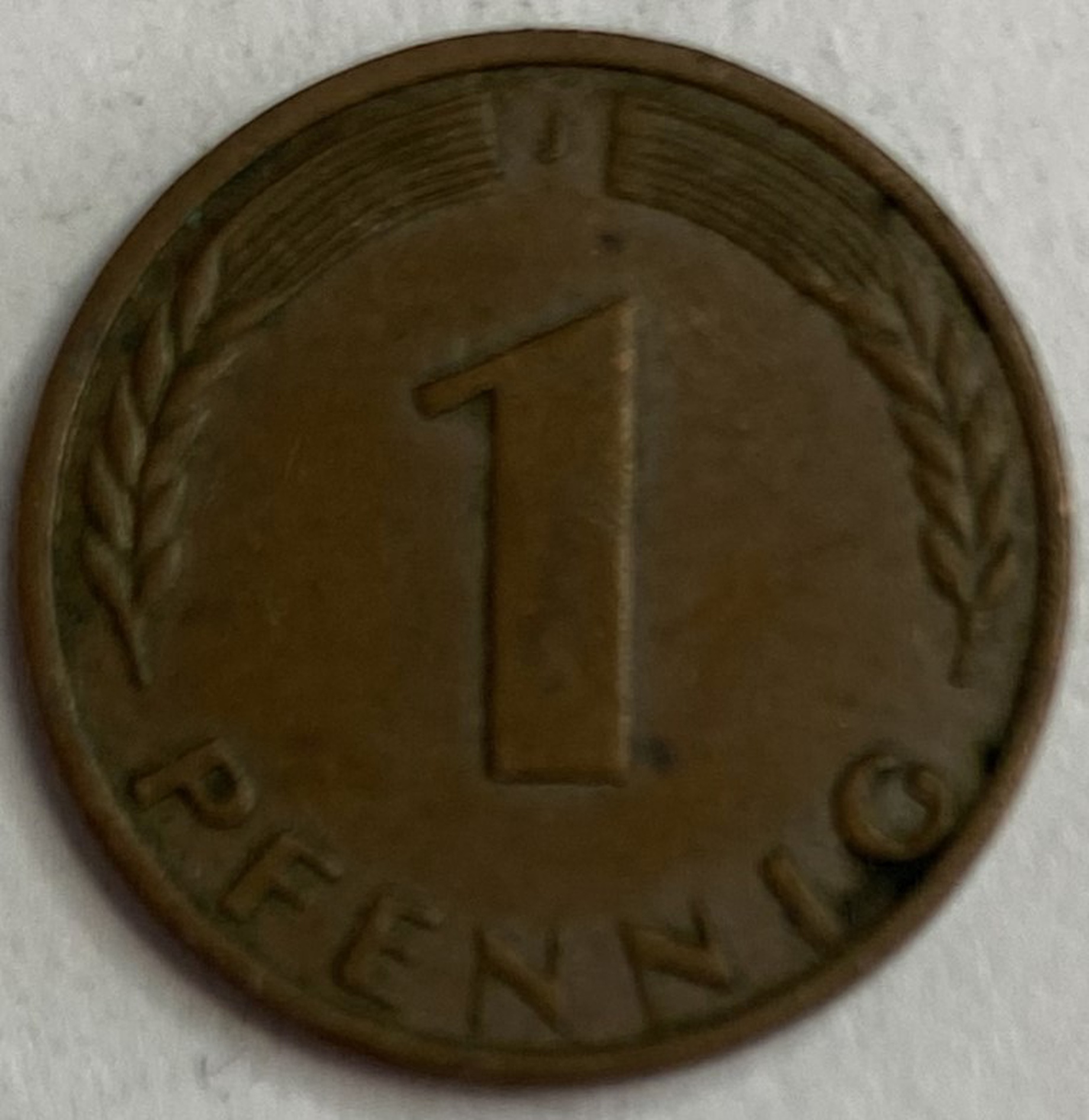 Иностранная монета 1 пфеннинг 1970 год Германия