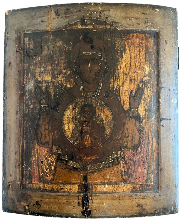 Икона Знамение в ковчеге 18 век