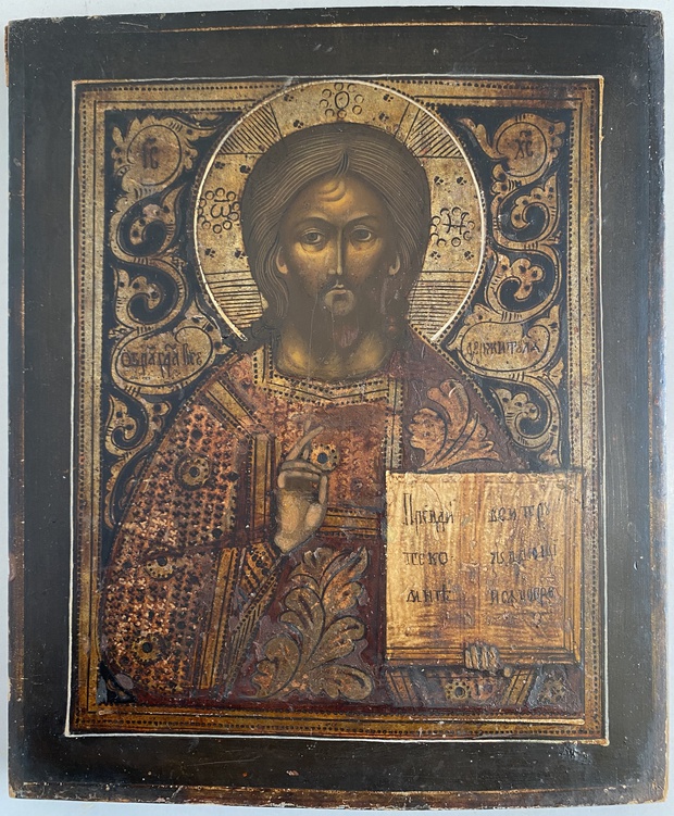 Икона Иисус Господь Вседержитель Холуй аналой 19 век