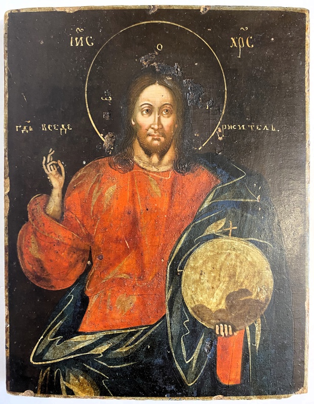 Икона Иисус Христос Спаситель первая половина 19 века