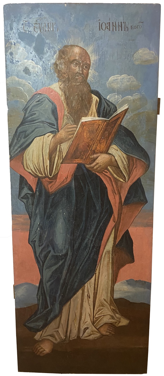 Антикварная Храмовая икона Иоанн Богослов Ростовой 18 век