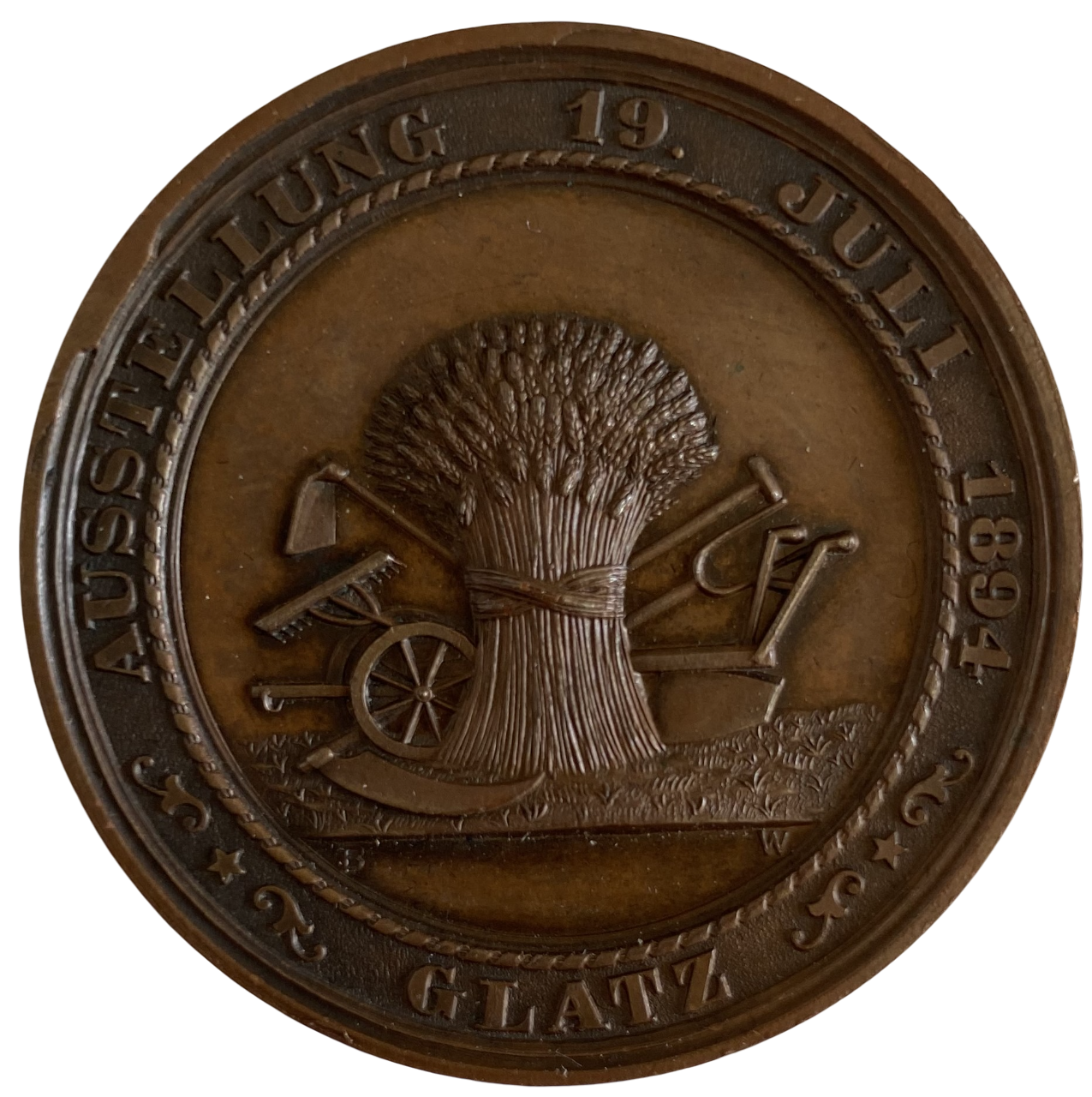 Медаль настольная Германия сельскохозяйственная выставка в Германии 1894 год