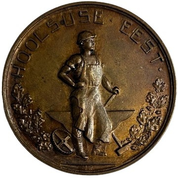 Большая медаль Тартусский Союз фермеров Эстония медальер JW