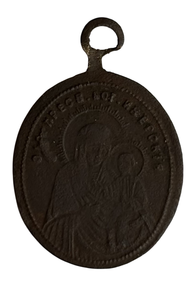 Жетон медальон иконка Иверская Богородица 19 век