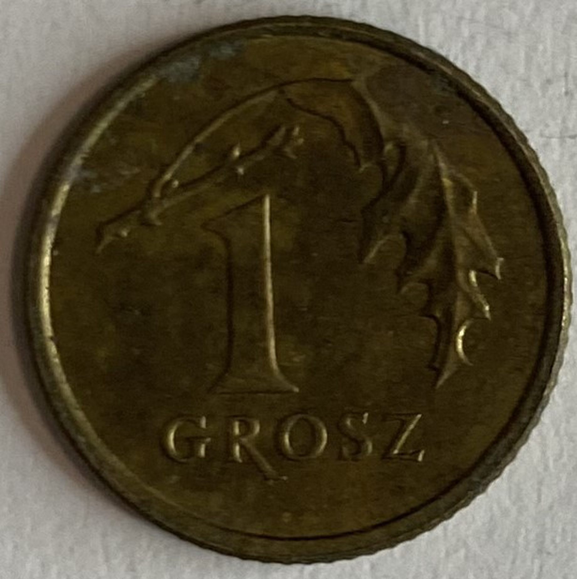 Иностранная монета 1 Грош 2007 год Польша