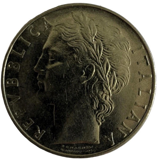 Иностранная монета Италия 100 лир 1975 год Лира