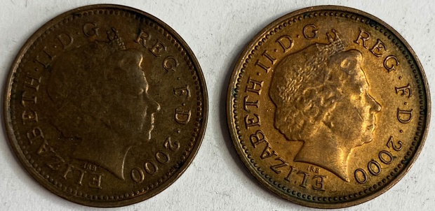 Иностранная монета 1 пенни 2000 год Великобритания
