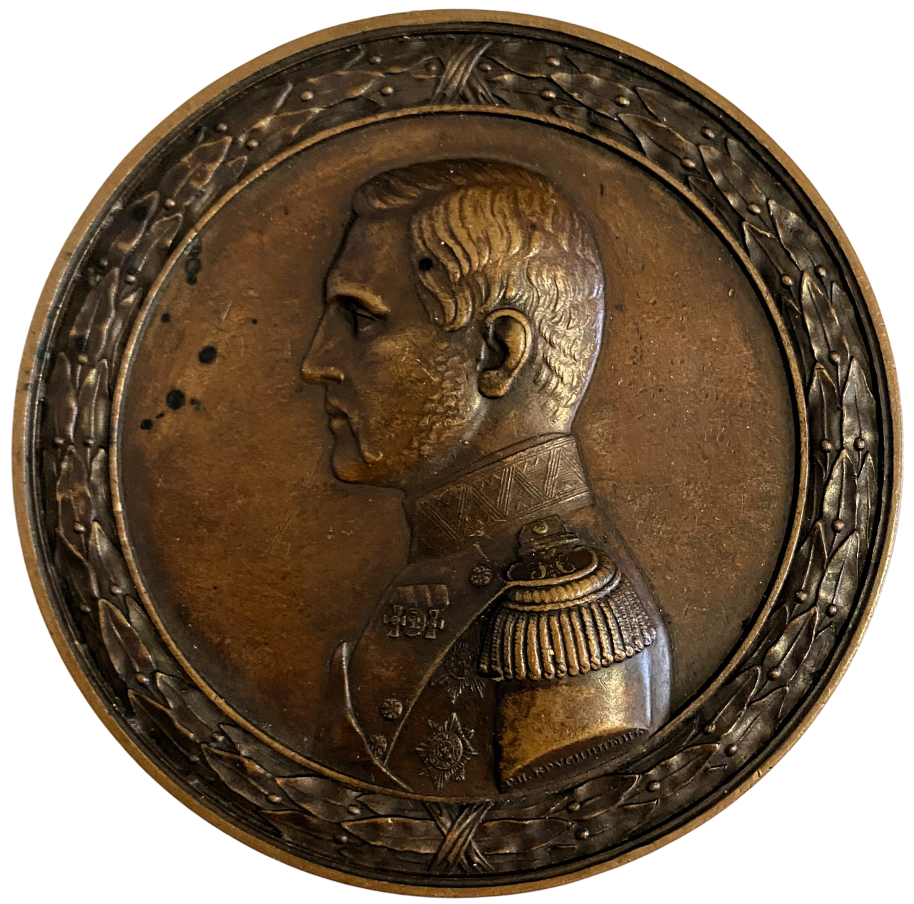 Медаль Константин Николаевич 25 лет шефства над лейб-гвардии Финляндским полком 1856 год