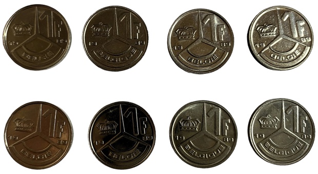Иностранная монета 1 франк 1989 год Бельгия