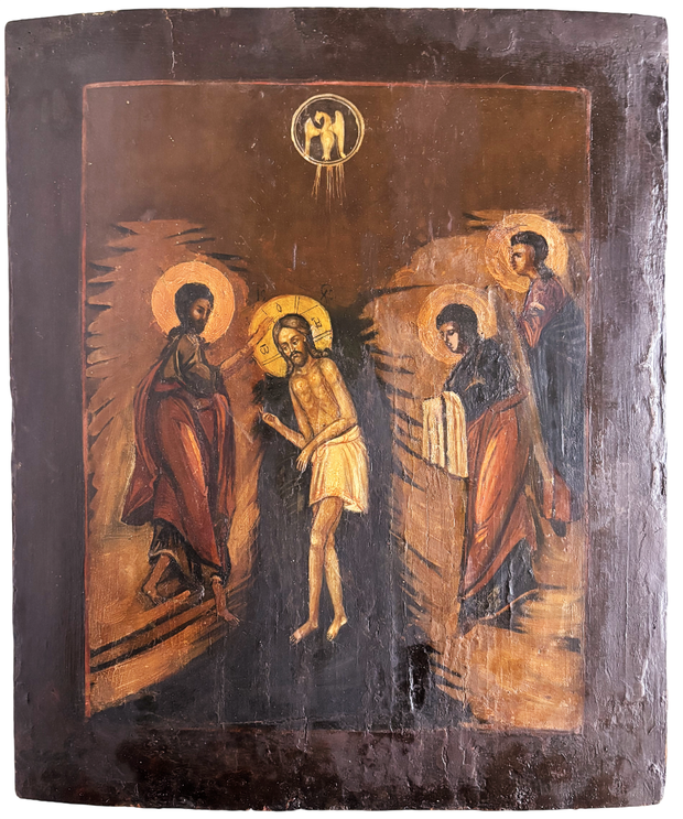 Икона Крещение Богоявление Господне 19 век