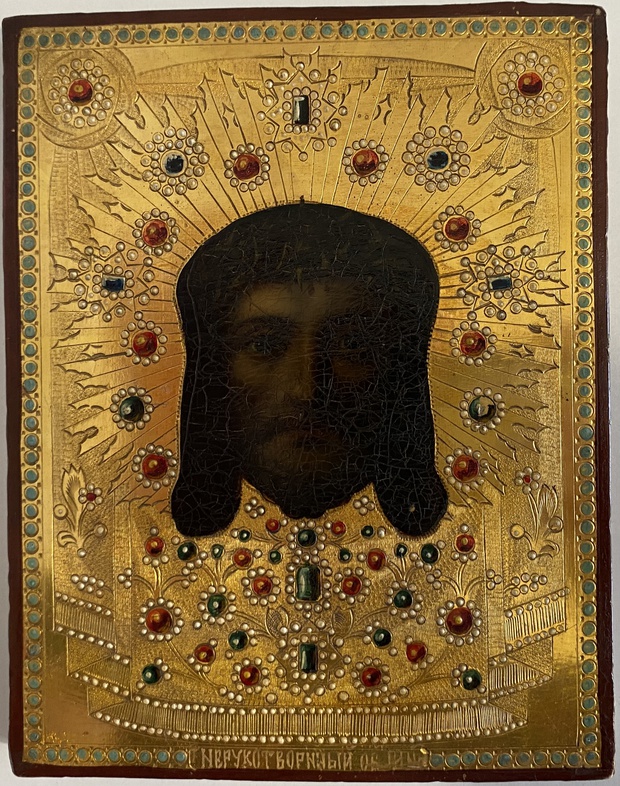 Икона спас преображенский 19 век сусальное золото
