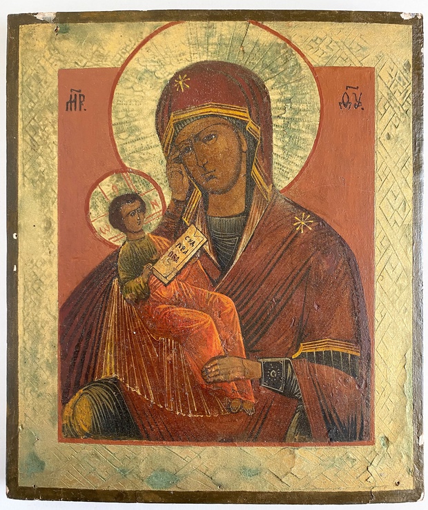 Икона пресвятая Богородица Утоли мои Печали 19 век