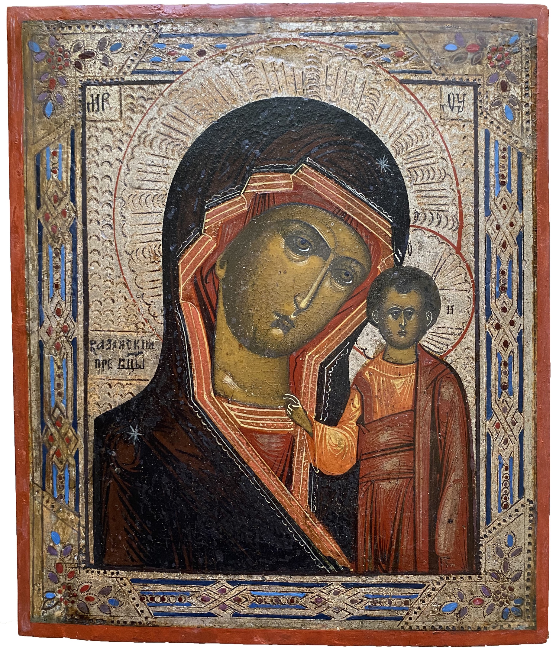 Икона образ Богородицы Казанская 19 век