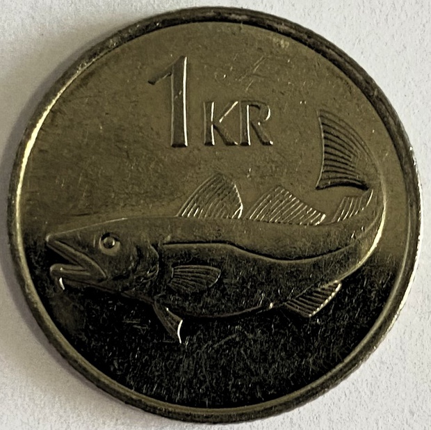 Иностранная монета 1 крона Исландия 2006 год