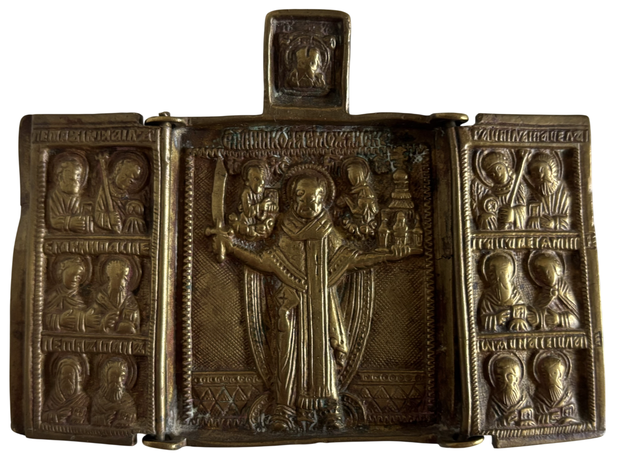 Складень трехстворчатый Николай Можайский 19 век