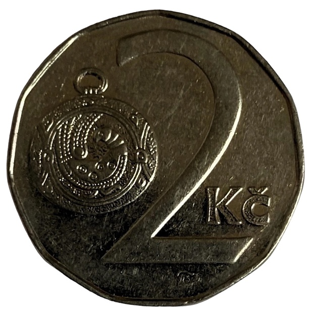 Иностранная монета Чехия 1994 год 2 Кроны