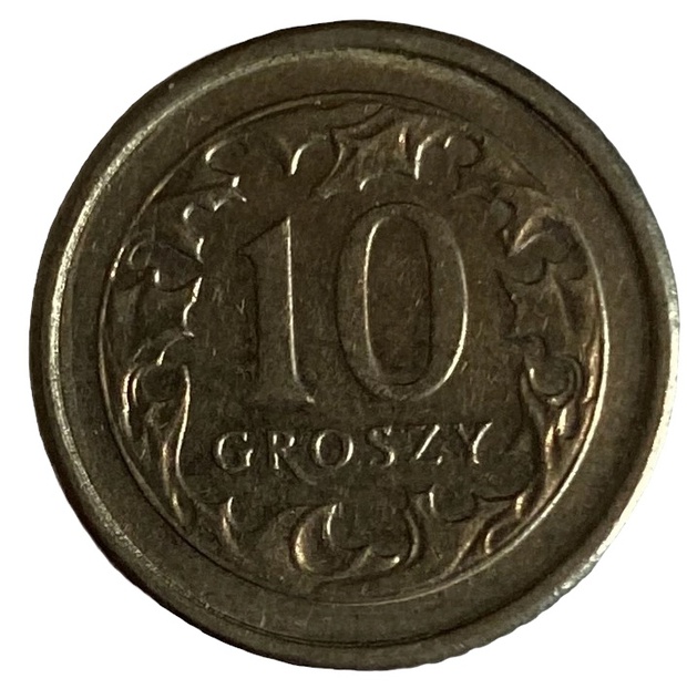 Иностранная монета 10 грошей 1998 год Польша