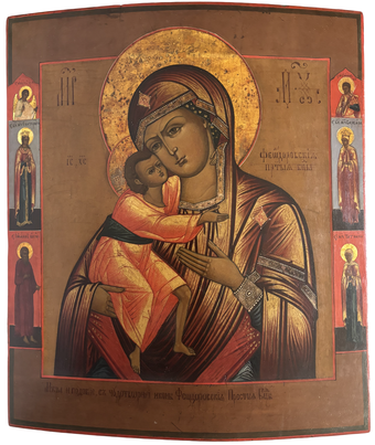 Икона Гуслицы Феодоровская Богородица 19 век