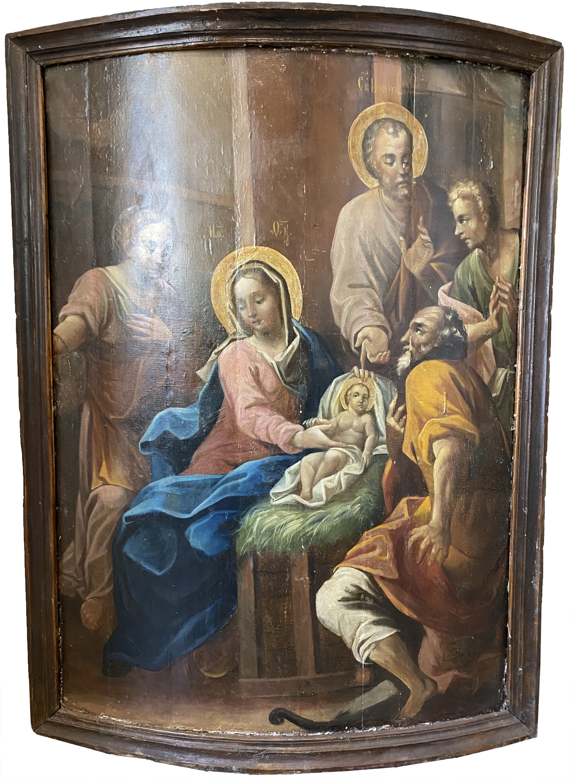 Антикварная Храмовая Икона Рождество Христово 19 век Иисуса Христа Экспертиза