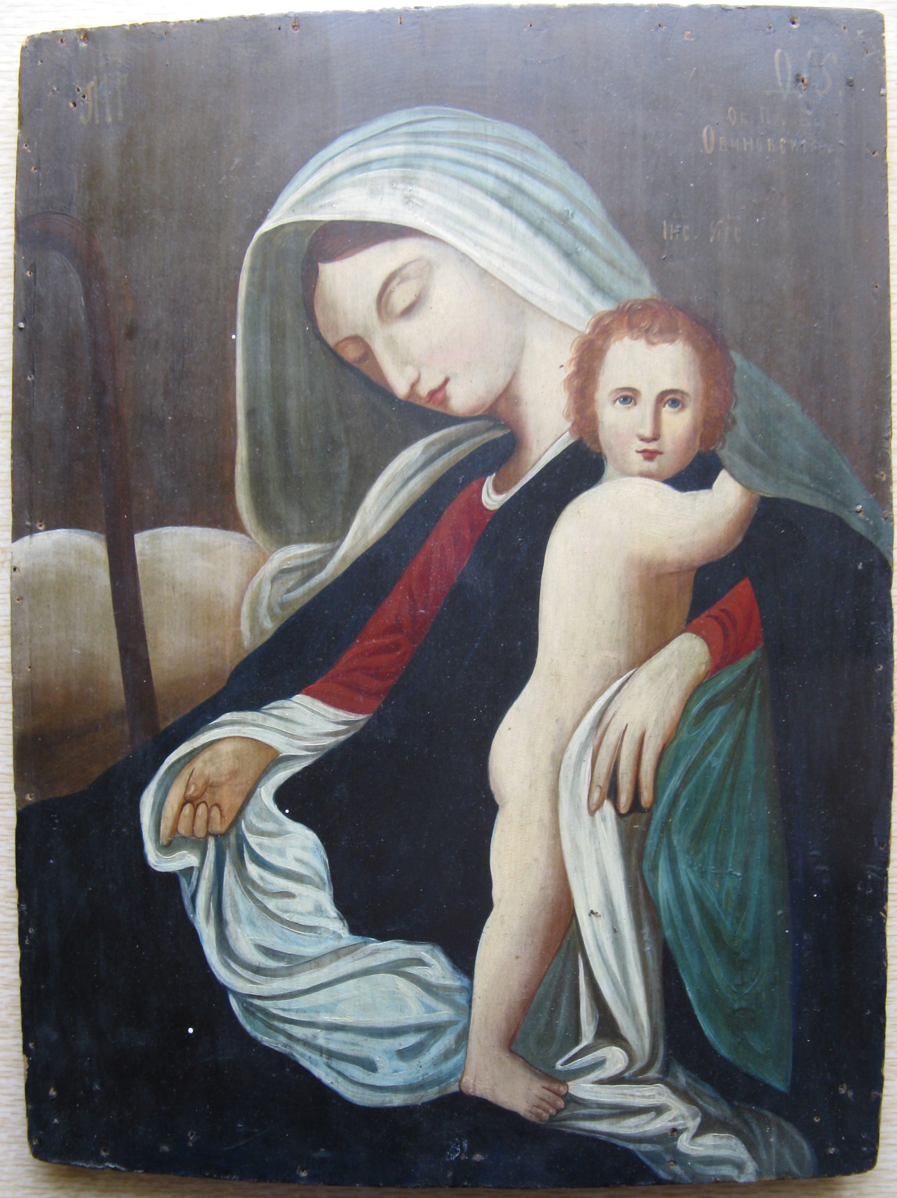 Редкая Антикварная Икона Овиновская Пресвятая Богородица 19 век