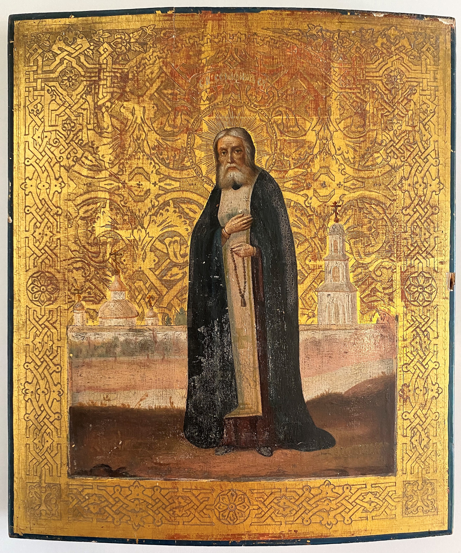 Икона святой Серафим Саровский ростовой образ до 1917 года