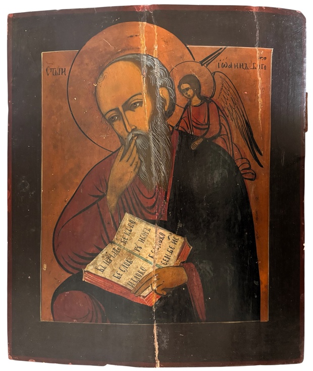 Купить икону Иоанн Богослов в молчании 19 век